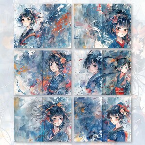 Anime Girl Abstract Blue Digital Paper, 30 Pages 8.5X11 size For Junk Journal Backgrounds, Scrapbooking, Art and Craft, Commercial Use, high quality 300 dpi JPG files
30 JPG Printable image pages (8.5X11 inch)
DIGITAL DOWNLOAD