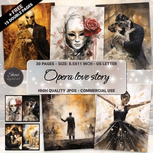 Phantom of the Opera Inspired Digital Art Junk Journal Kit