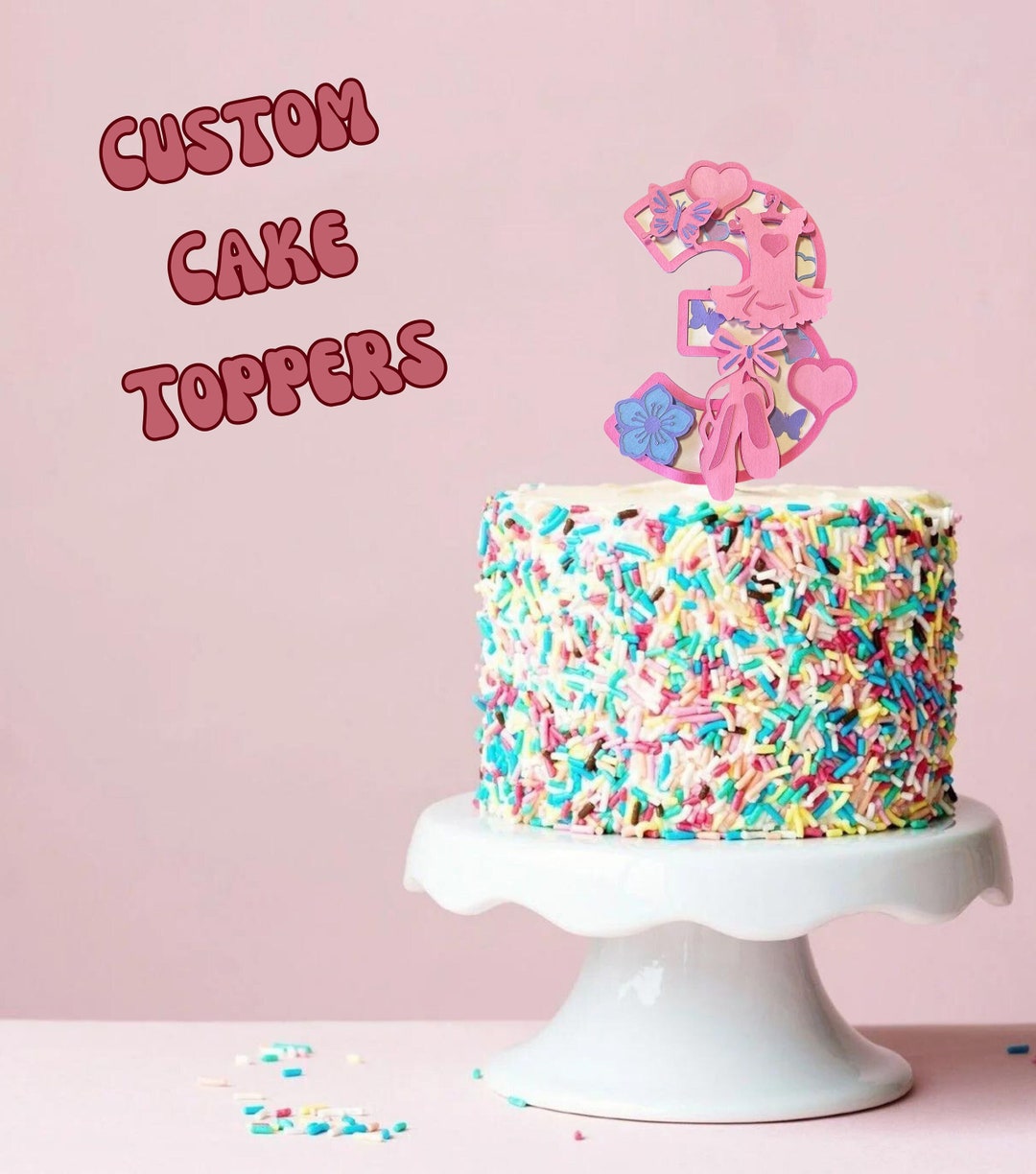 Custom Cake Topper, Ballerina Cake Decor, Birthday Party Decorations ...