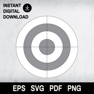 Target Design // eps svg pdf png // Shooting Target, Vector Printable Target // Digital Download