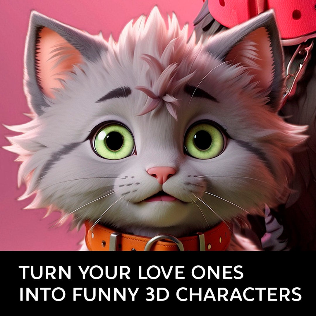 Pet Custom 3D Animation Portrait Custom Gift New Puppy - Etsy