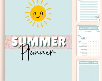 Sommarplanerare 2024 - Barnens sysslor och aktivitetsplan | Utskrivbar sommarkalender för barn, bucket list, mål, checklista, regler och schema