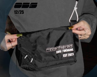 Borsa a tracolla in Ripstop riciclato di OBSESS Upcycling Atelier