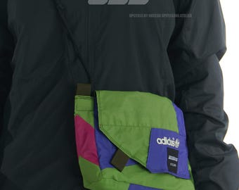 Upcycled Vintage 90'S ADIDAS Original Messenger Bag By OBSESS Upcycling Atelier
