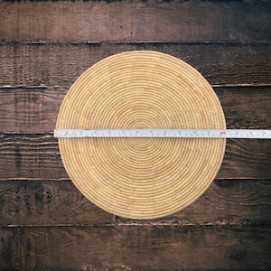 Handmade Palm Leaf Placemats (Set of 4): 12 Inch Rustic Table Decor