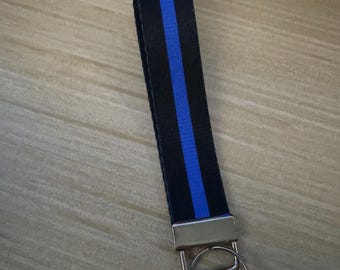 Thin Blue Line Wristlet keychain