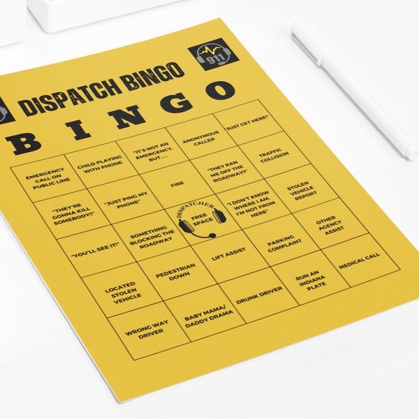 Dispatch Bingo Digital Download - 2 colors