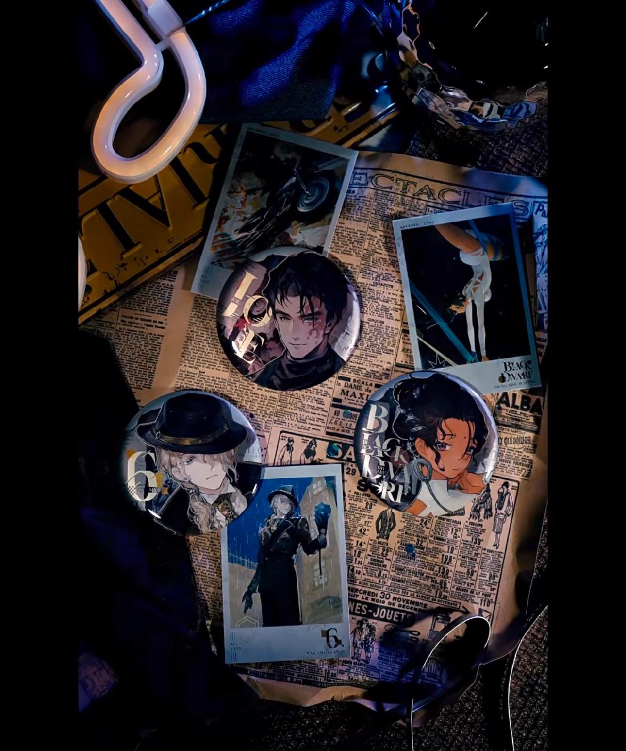 MCND ウィン UNDER19 ジュニョク トレカ Reverse 1999 Official Merchandise, J, 6 Character Badge Photo Set