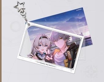 honkai star rail official merchandise, Firefly, Trailblazer Acrylic Photo Card Keychain