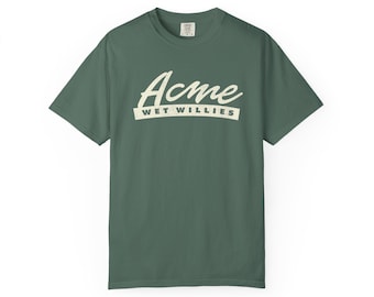 ACME WET WILLIES Comfort Colors, Unisex T-shirt, Retro Vintage Tee, Unique Graphic Shirt, Cool Summer Top, Hipster Fashion Clothing