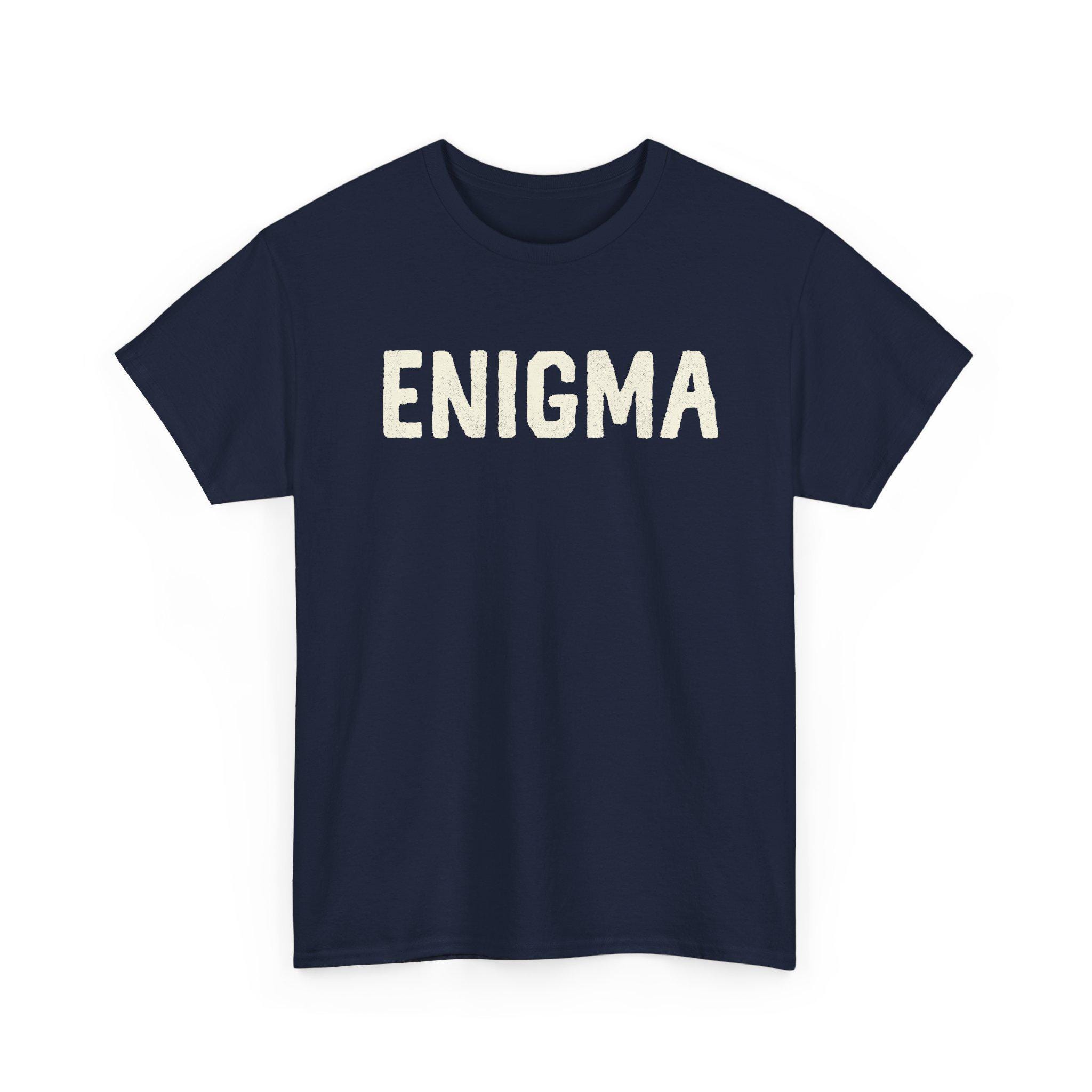 ENIGMA Tシャツ、ミステリーTシャツ、パズルシャツ、リドルトップ 