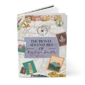Personalized Adventure Hardcover Journal, Personalized Traveler Diary, Customized Notebook for Explorers, Custom Gift for Writers
