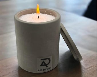 concrete candle, candle, candle sand