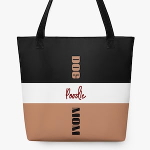 Poodle Dog Mom Gift Tote Bag Birthday Gifts for Her| Travel Gifts for Dog Lovers Pet Gift Dog Tote Bag Christmas Gift for Mom Gift for Women