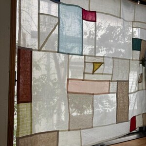 Modernized Pojagi Shade Wall Hanging Divider Tapestry Custom made 
