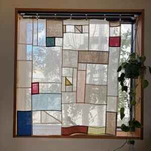 Modernized Pojagi Shade Wall Hanging Divider Tapestry Custom made 