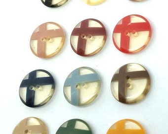 Two Buck Unique Japanese Vintage Resin Buttons – Retro Elegance for Your Creations