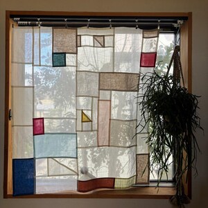 Modernized Pojagi Shade Wall Hanging Divider Tapestry Custom made 