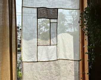Modernized Bojagi shade/ wall hanging/ divider/ tapestry - Custom-made available (Bojagi, Jogakbo space decor) for Julia