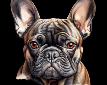 French Bulldog Digital PNG File | Dog Illustration | Frenchie Clip Art | Pet Lover's Graphic