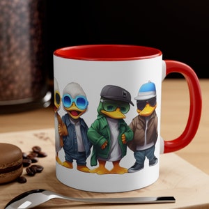 Funny Ducks Coffee Mug, Perfect for Duck Lovers, 11oz Ceramic Mug