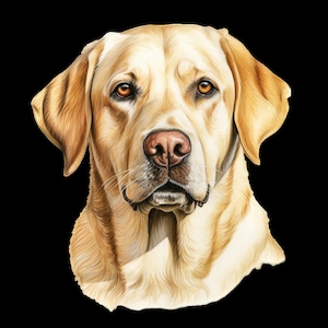 Yellow Lab  Digital PNG File | Dog Illustration | Yellow Lab Clip Art | Pet Lover's Graphic