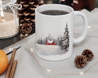Weihnachtstasse - niedlicher Feiertagskaffee und heiße Kakaotasse