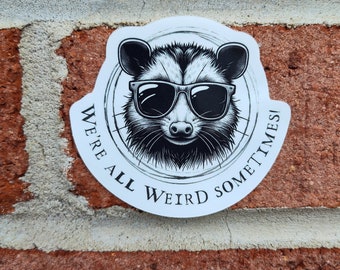 Clover the Opossum Vinyl Sticker - Waterproof Laptop Decal