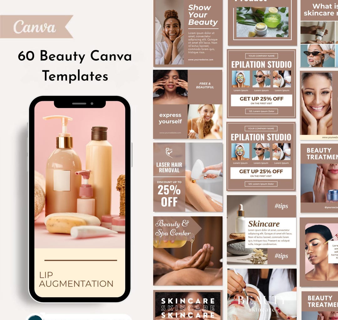 Beauty Canva Templates | Editable Social Media Templates | Canva Beauty ...