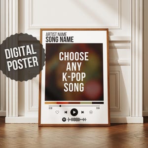 デジタルカスタムK-POPミュージックポスター、韓国バンドミュージックポスター、パーソナライズされたK-POPアルバムアート、K-POPウォールアート、K-POPファンギフト、K-POPソングポスター