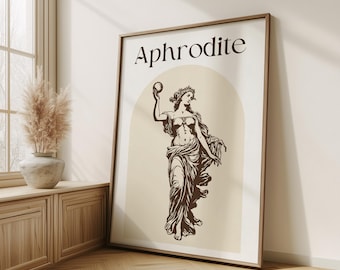 Aphrodite Poster, Greek Goddess Poster, Aesthetic Room Decor, Aphrodite Greek Mythology, Greek Mythology Art, Greek Museum Poster