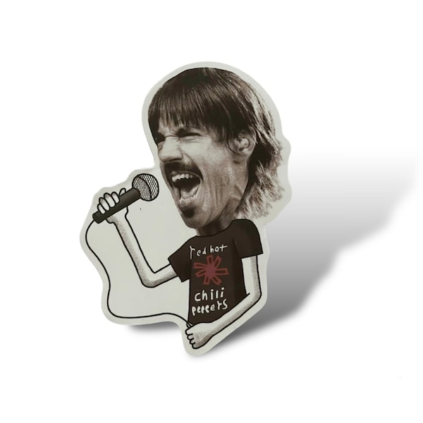 Anthony Kiedis Hand Drawn Toon Sticker | RHCP | Perfect for laptops and tumblers