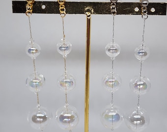 Geometric design earrings. Earrings &quot;Bubble&quot;. Earrings in a minimalist style. Women&#39;s jewelry.