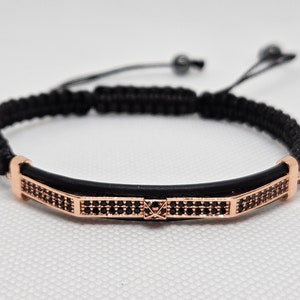 Man braided cord bracelet handmade