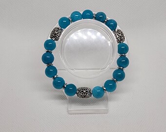 Bracelet Natural Chalcedony Stone for Woman.