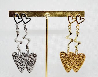 Earrings with Hearts.