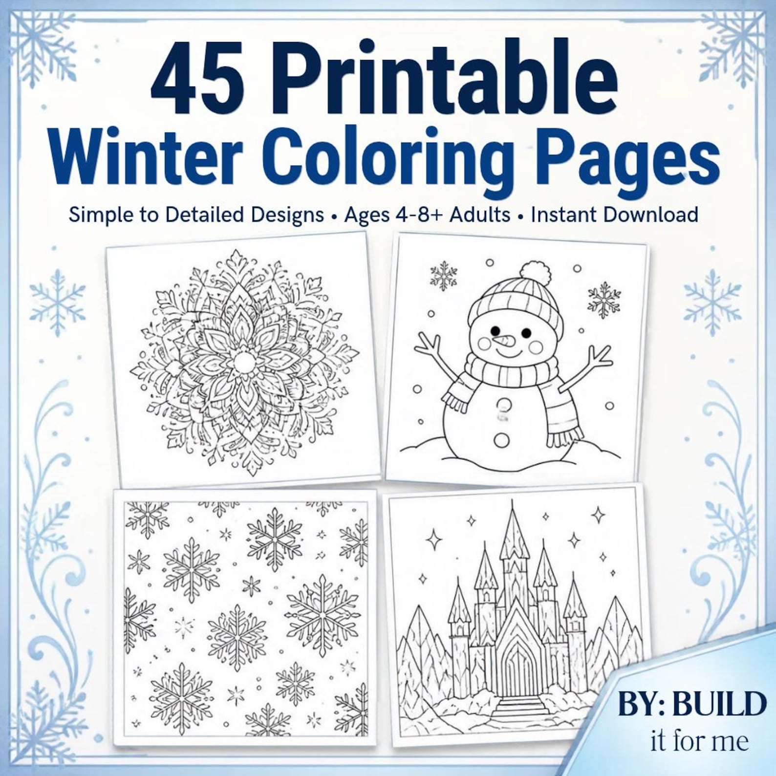 Winter Coloring Pages Bundle listing photo 1