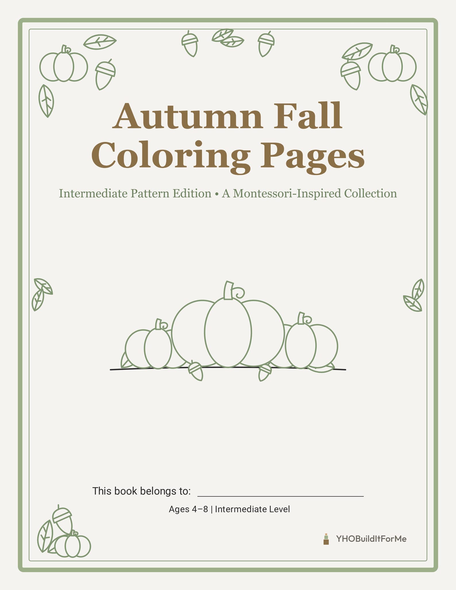 Autumn Coloring Pages - Intermediate Patterns listing photo 1