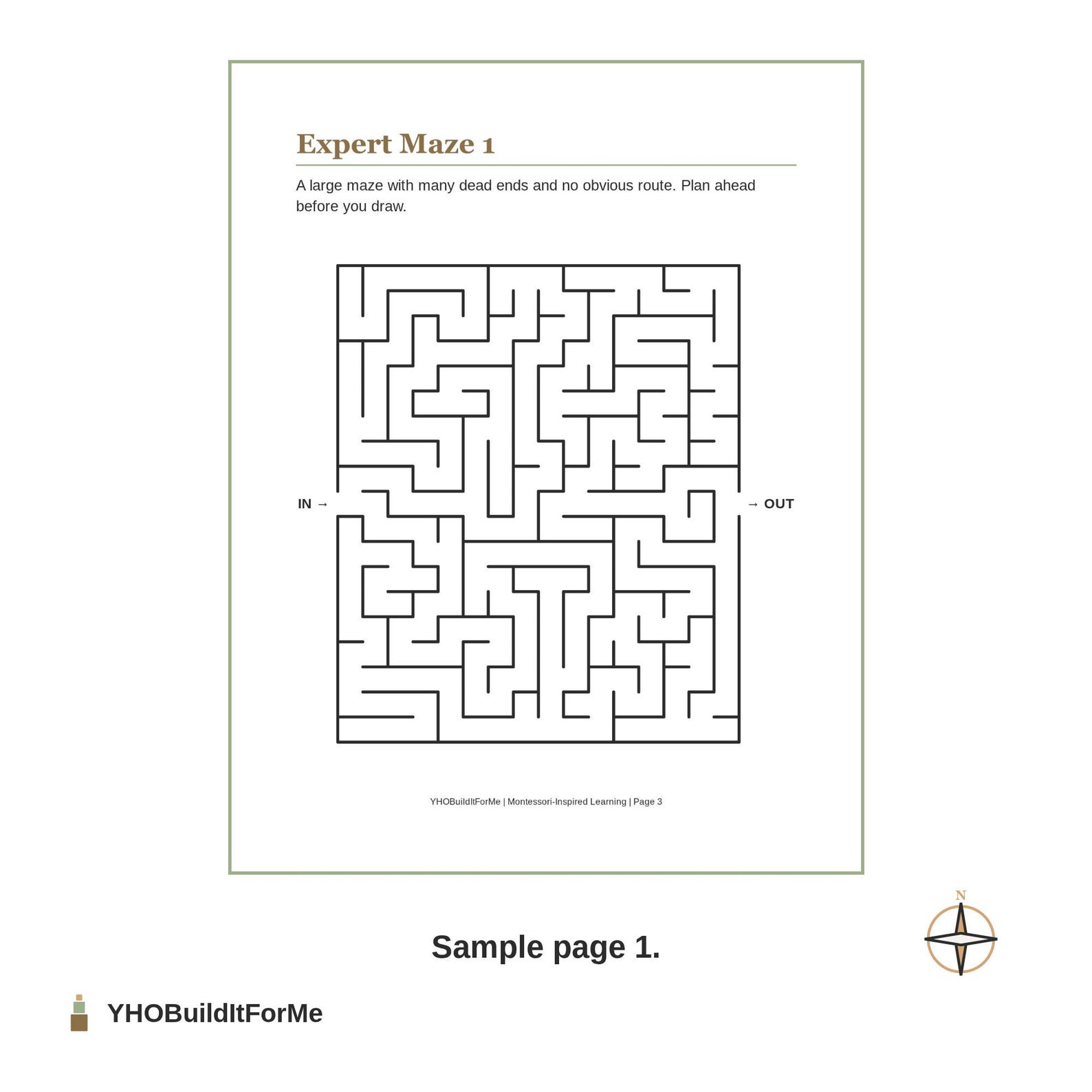 Expert maze page from the Hard puzzle book