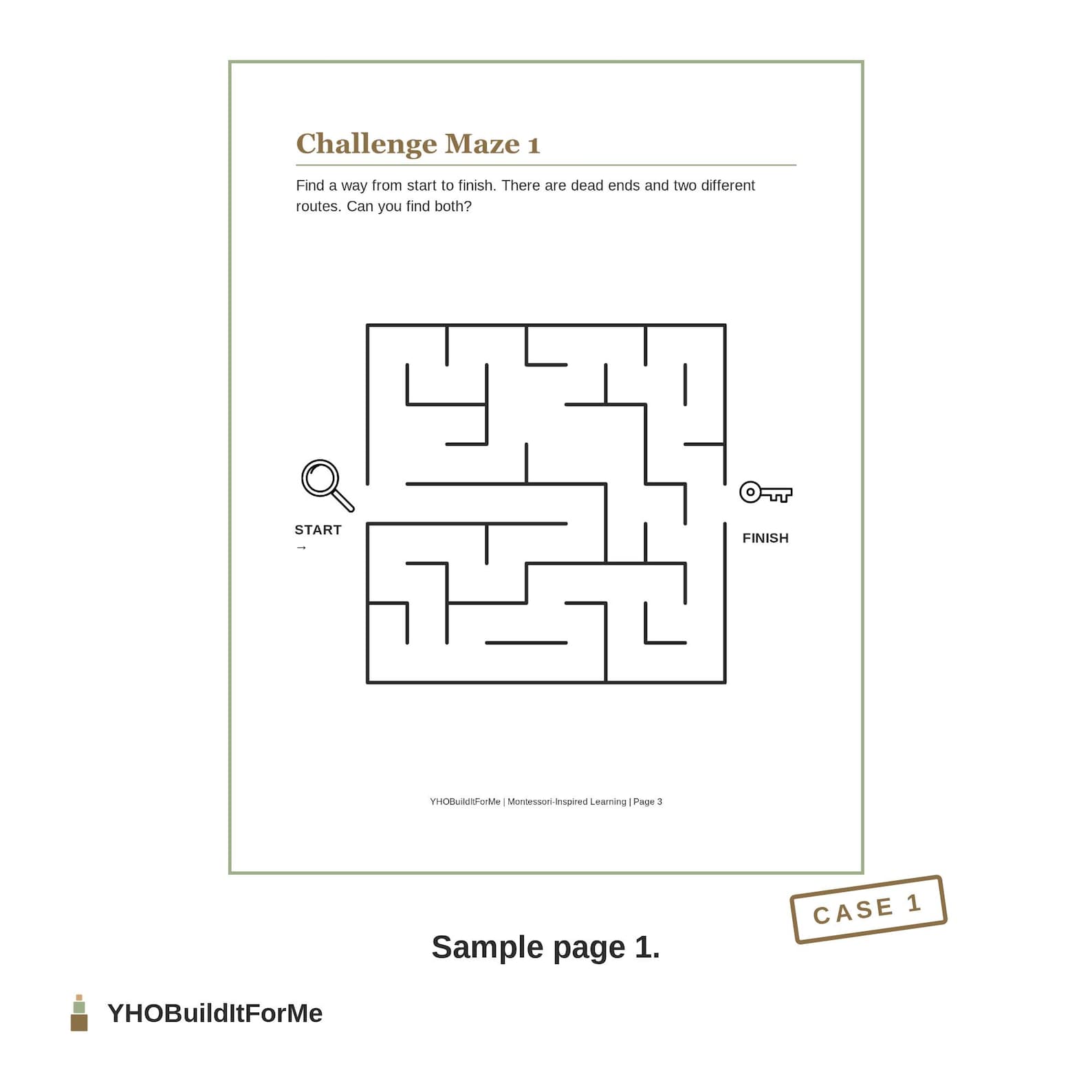 Challenge maze page from the Medium puzzle book