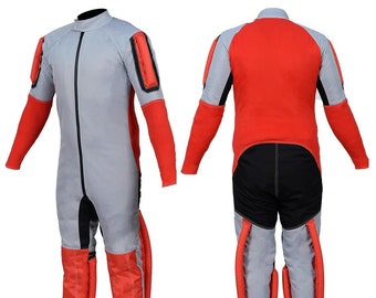 Custom made Jumpsuit Skydiving/ Free-fly Paragliding/Wind Tunnel with Grip Handles, Booties in Multi Color Combinations & Free Shipping