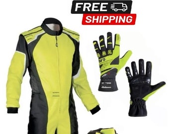 Custom Made Go Kart Racing Suit CIK/FIA Level-2 Approved With Digital Sublimation Printing & Option to Add Own Logos, Name, Number Flag etc.
