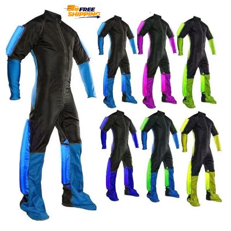 Combinaison De Parachutisme (skydiving) Ouragan - Taille XL Sur Mesure - Noir/gris/rouge - Occasion