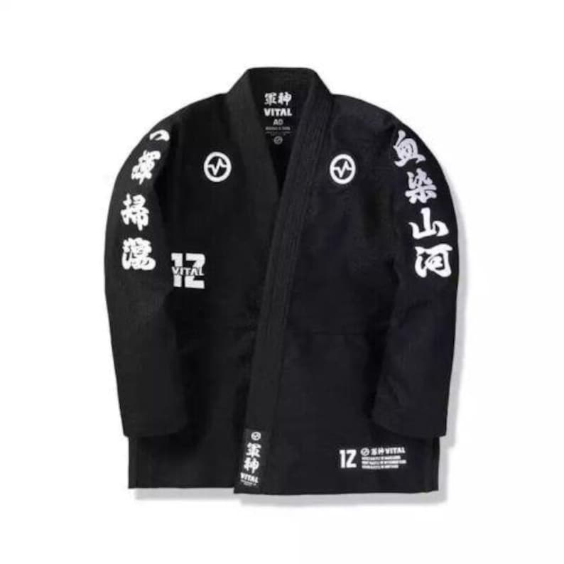 BRAND NEW Vital Gunshin Black BJJ Gi  | Jiu-Jitsu Kimono 450 Gsm| Brazilian Uniform |in all size & color| Free Shipping
