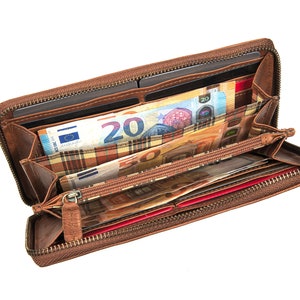 Elegante Damen-Geldbörse aus hochwertigem Echtleder mit RFID-Schutz Stilvolle Organisation für Ihren Alltag Bild 1