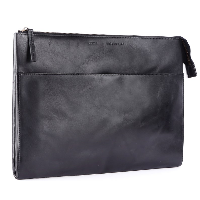 Leder Laptoptasche Handgefertigt aus hochwertigem italienischem Leder Stilvoller Schutz für Ihr Notebook und weiteren Accessoires Bild 8