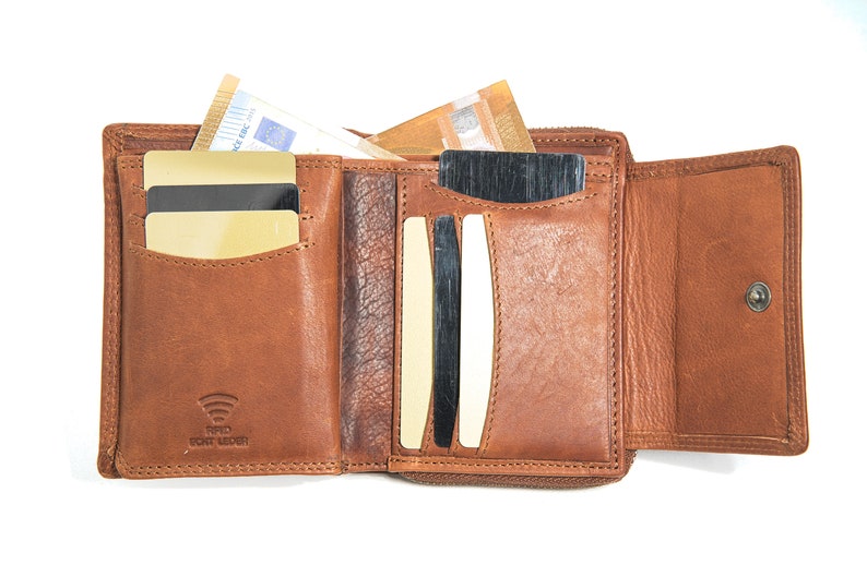 Elegante Damen-Geldbörse aus hochwertigem Echtleder mit RFID-Schutz Stilvolle Organisation für Ihren Alltag Bild 5