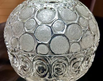 Lámpara de cristal con burbujas vintage de 1974 - Por Memo