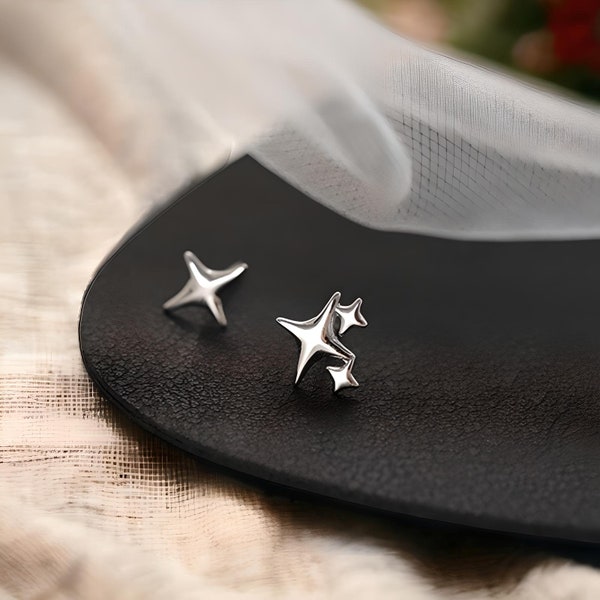 Star Stud Earrings Tiny Star earring Silver Star Stud Earrings Y2k star Earrings Korean Earrings Unique Earrings gift for her