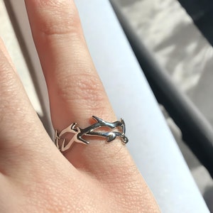 Anillo de espina de plata Y2k, anillo de alambre de púas con punta atrevida, anillo geométrico único, anillo ajustable abierto, anillos góticos de calle, regalo Emo imagen 7